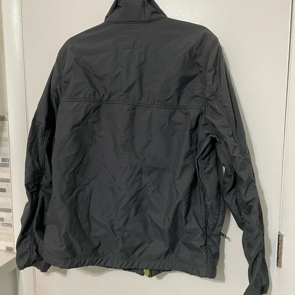 Vintage Banana Republic Full Zip Fleece Lined Gray Jacket side Vents Men’s M